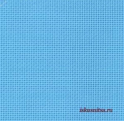 Канва  пластиковая 14 голубая для изготовления различных поделок