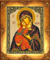 Набор для вышивания бисером Икона Богородица Владимирская /330