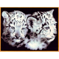 Набор для вышивания Детеныши снежного барса (Snow Leopard Cubs)