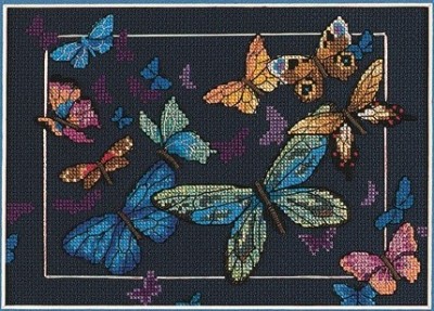 Набор для вышивания Экзотические бабочки