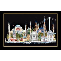 Набор для вышивания Стамбул (канва черная)