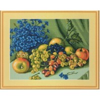 Натюрморт с виноградом и яблоками (гобелен)