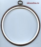 Пяльцы-рамка - круг  (под дерево) , диаметр 15 см /N9006-W