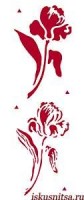 Трафарет для работы с красками ,Тюльпаны, 1 шт., 60 х 22 см. /KSF-017