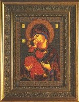 Набор для вышивания бисером Икона Владимирская Богородица /В-147