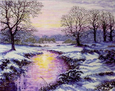 Набор для вышивания Зимний закат, Winter Sunset