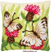 Набор для вышивания подушки Бабочки и цветы /PN-0008497 (1200-118)