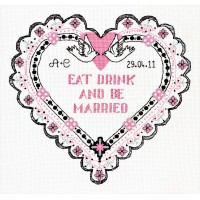 Набор для вышивания Счастья, молодожены (Eat Drink and Be Married) /ACS21
