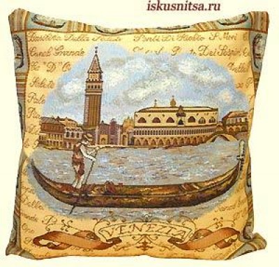 Готовая наволочка для подушки (с вшитой молнией и обратной стороной)  Венеция