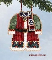 Набор для вышивания бисером Шубка Санты. Елочное украшение /MH16-6305