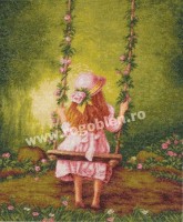 Набор для вышивания Цветочные Качели (Leagan cu flori) гобелен /2-95