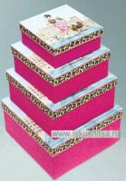 Подарочная картонная коробка средняя  Гламурная девчонка /WA-37-20-3 (20 X 20 X10)
