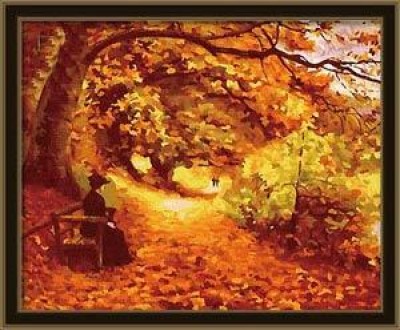 Набор для рисования на хосте с подрамником Осень