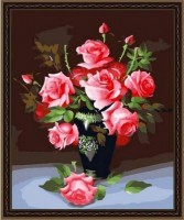 Набор для рисования на хосте с подрамником Аромат роз