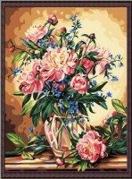 Набор для рисования на хосте с подрамником Букет цветов