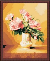 Набор для рисования на хосте с подрамником  Букет роз