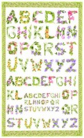 Салфетка рисовая для декупажа, Алфавит из цветов,  1 лист, 30 х 50 см /CT188900-518