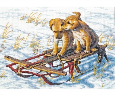 Набор для вышивания  Щенки на санках (Sled Dogs)