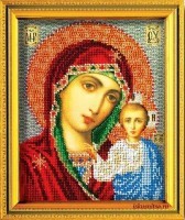 Набор для вышивания из ювелирного бисера Икона Святая Казанская Богородица /В-302