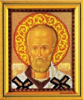 Набор для вышивания из ювелирного бисера Икона Святой Николай Чудотворец /В-303