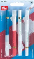 Меловые карандаши со стирающей кисточкой, разноцветные (4 штуки)