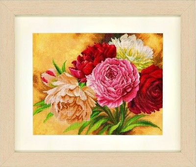 Набор для вышивания крестом Розы (Roses) лен