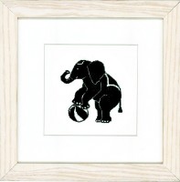 Набор для вышивания крестом Цирковой слон (Circus Elephant) лен