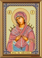 Набор для вышивания бисером Икона Пресвятая Богородица Семистрельная
