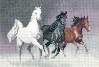 Набор для вышивания крестом Лошади (Wild Horses)
