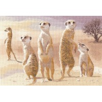 Набор для вышивания крестом Cурикаты (Meerkats) John Clayton Collection
