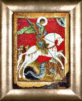 Набор для вышивания крестом Икона Георгий Победоносец (канва)