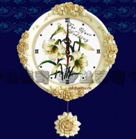 Набор для вышивания крестом Часы Lilies