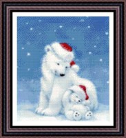Набор для вышивания Рождество полярных медведей (Polar Bear Hpliday)