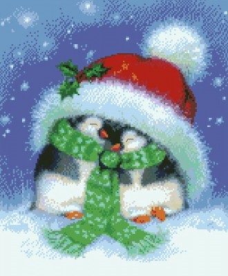 Набор для вышивания Праздничные пингвины (Winter and Christmas)