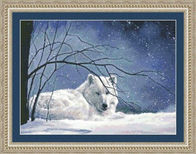 Набор для вышивания Белый волк