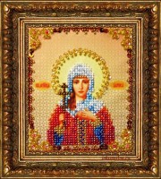 Набор для вышивания бисером  на авторской канве с нанесенной схемой  Икона Святая мученица Лариса