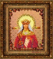 Набор для вышивания бисером  на авторской канве с нанесенной схемой  Икона Святая великомученица Варвара /Р-023