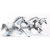 Набор для вышивания Белые лошади /B495