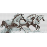 Набор для вышивания Белые лошади (гобелен) /G495