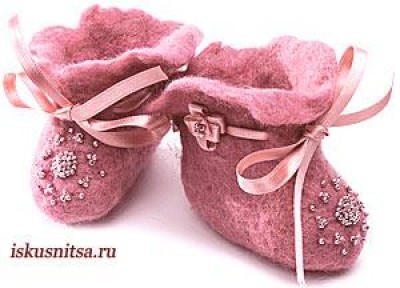 Набор для валяния Розовые пинетки