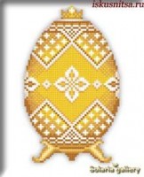 Яйцо Фаберже Желтое яйцо с серебряными цветами /6118-18