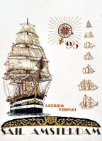 Набор для вышивания крестом Парусник 1995 (канва)