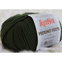 Пряжа    для вязания  Merino 100% (Мерино 100%) Темно- зеленый мох /23