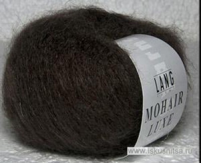 Пряжа  для вязания Mohair Luxe (Мохер Люкс) Горький шоколад