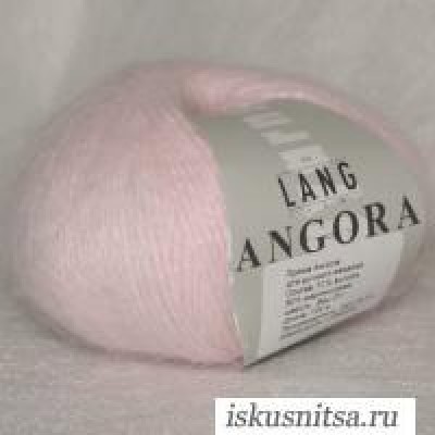 Пряжа  для вязания ANGORA (Ангора) Нежно- розовая