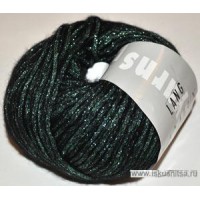 Пряжа  для вязания LanaLux ( Ланалюкс) Зеленая с люрексом