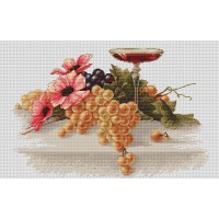 Набор для вышивания крестом Цветы и виноград /B214
