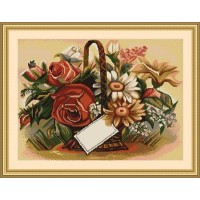 Набор для вышивания Корзинка с цветами (гобелен)