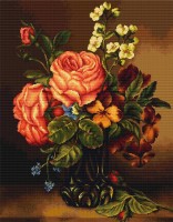 Набор для вышивания Ваза с розами и цветами (гобелен)