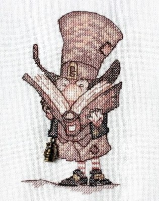 Набор для вышивания крестом Джентельмен с книгой (серия Маленький народец)